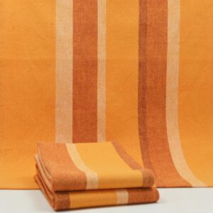 Geschirrhandtuch, orange-rot-gestreift