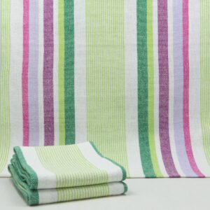 Geschirrhandtuch, grün-weiß-pink-gestreift